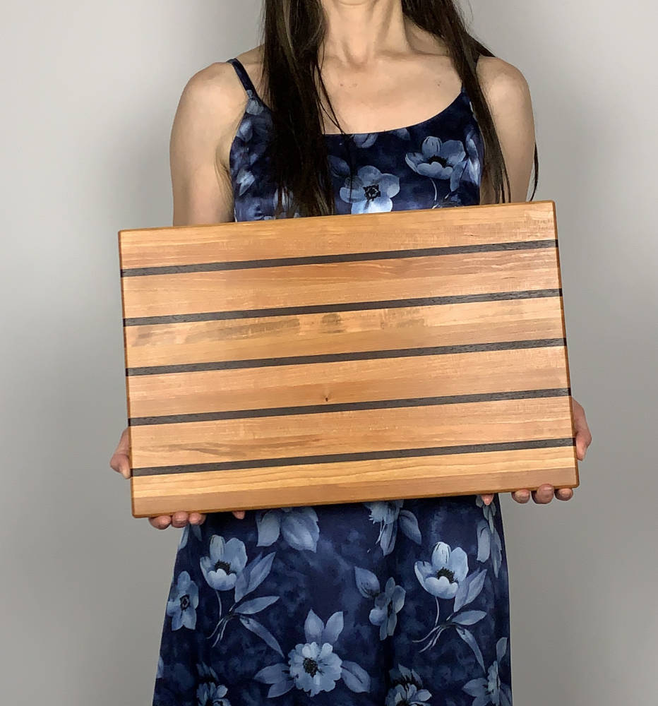 12 x 18 Cutting Board - Walnut (w/ Twisted Ball Handles)